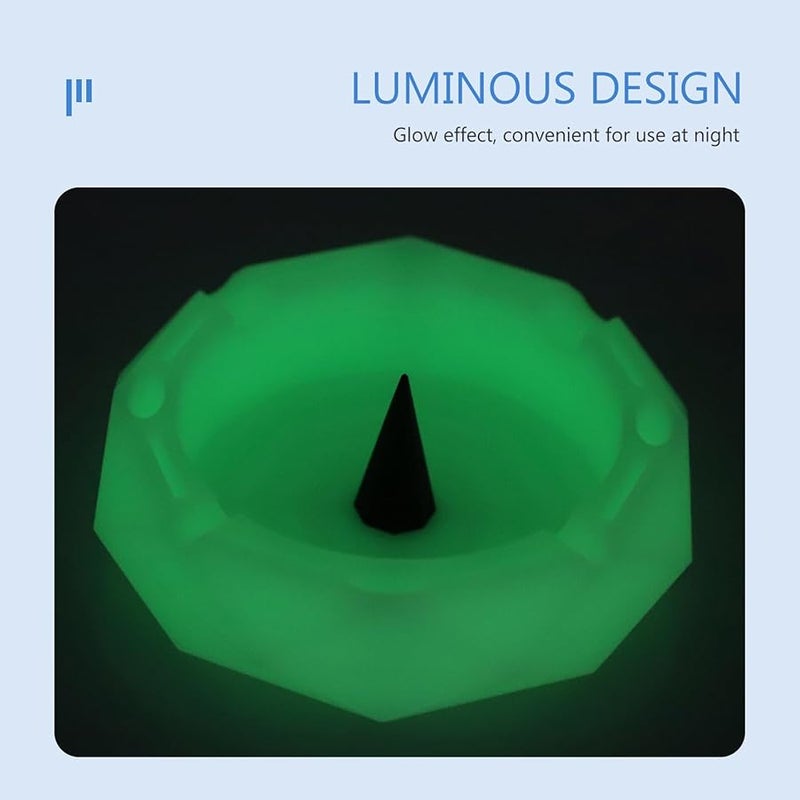 صينية رماد سيليكونية ماسية مضيئة مضغوطة مضادة للانزلاق لتزيين المنزل والمكتب - Image 4